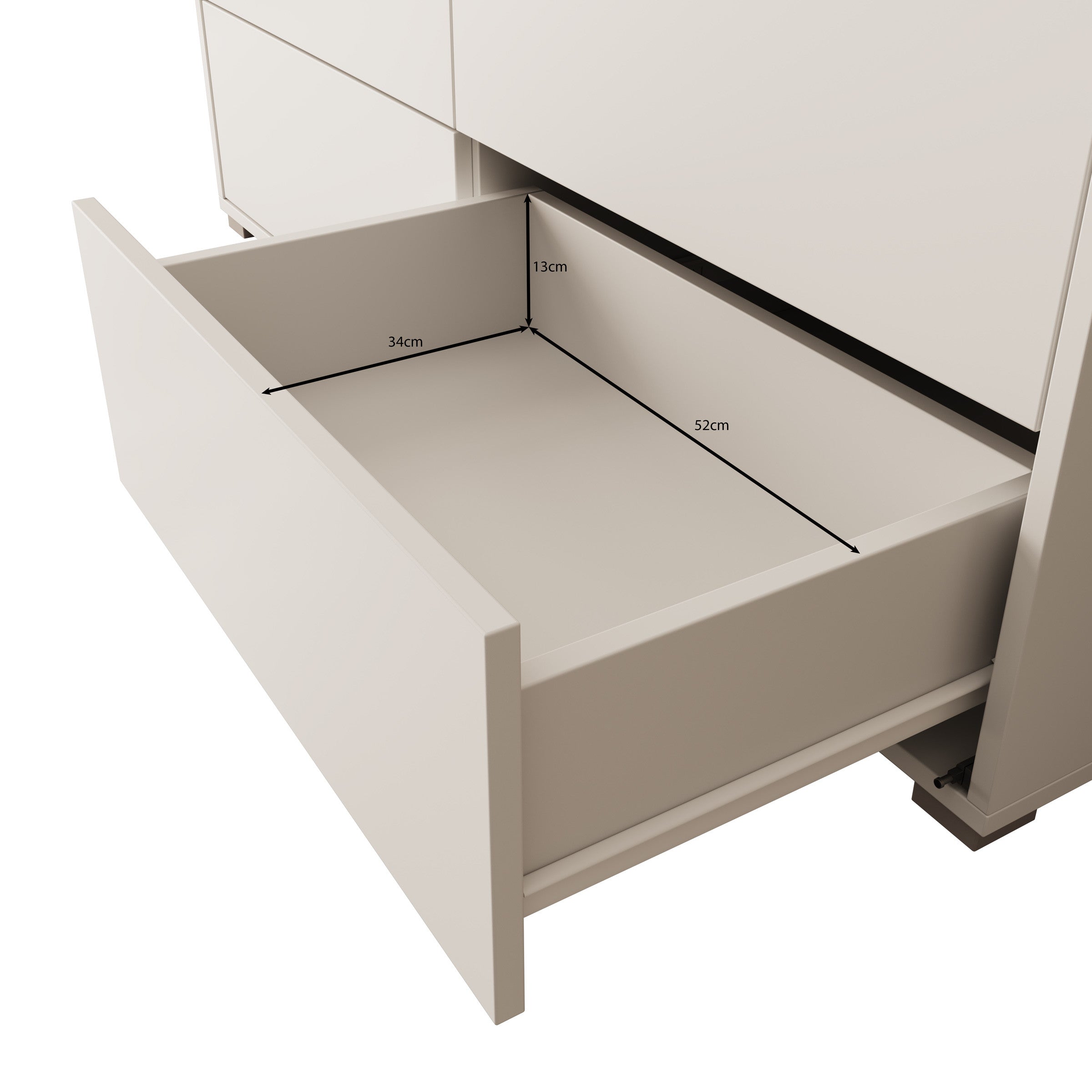 Gideon - Ladekast - Wit - 120x41x73 cm