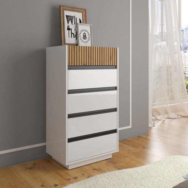Ladekast Madeline - Wit - 58 cm