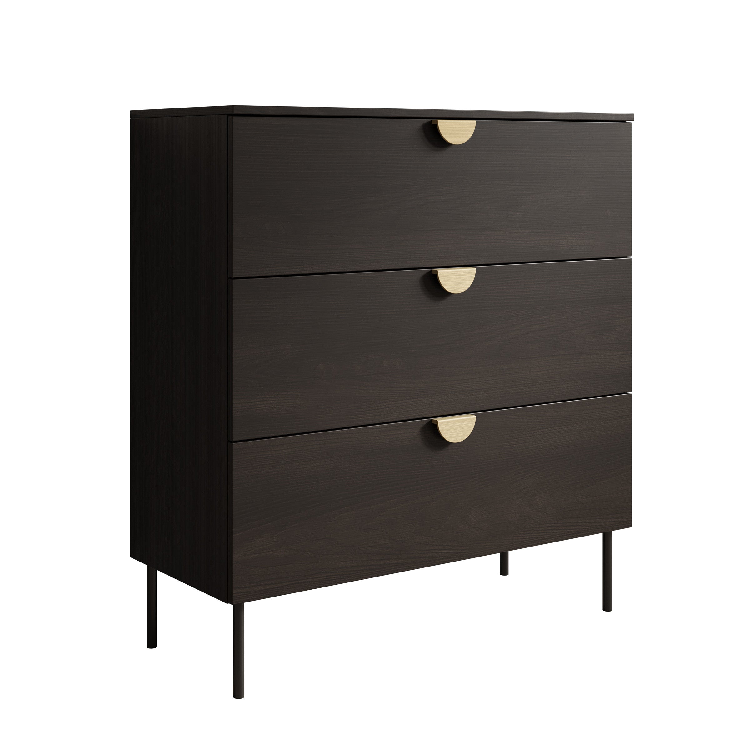 Monor - Ladekast - Zwart - 100x40x107 cm