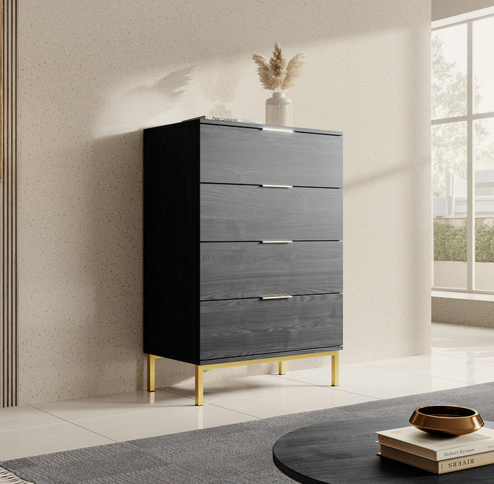 Ponchi - Dressoir - Zwart - 70x41x104 cm