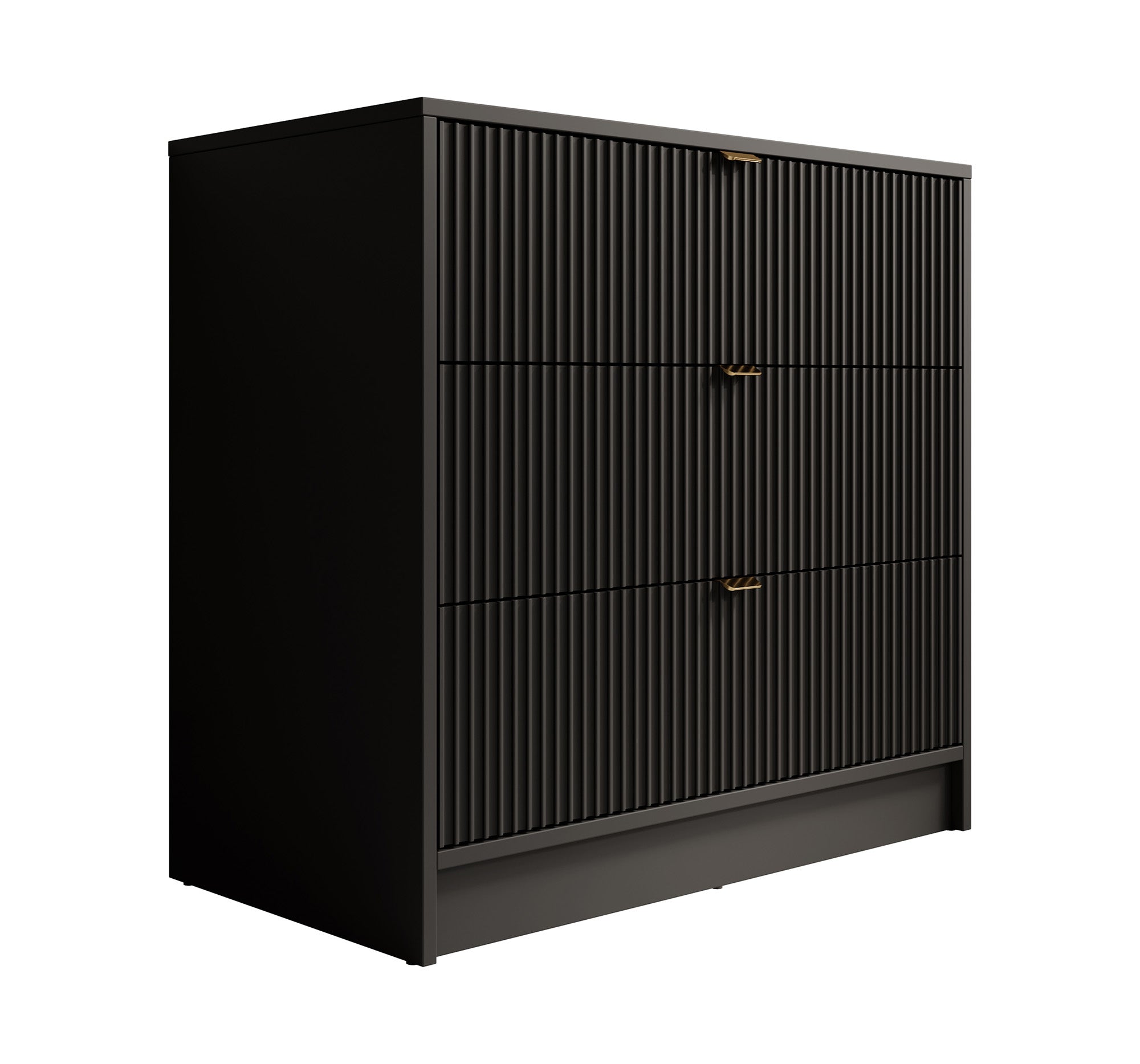 Ladekast Tavares - Zwart - 80 cm