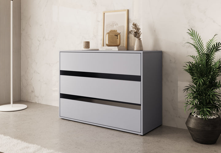 Ladekast Temple - Grijs - 99 cm