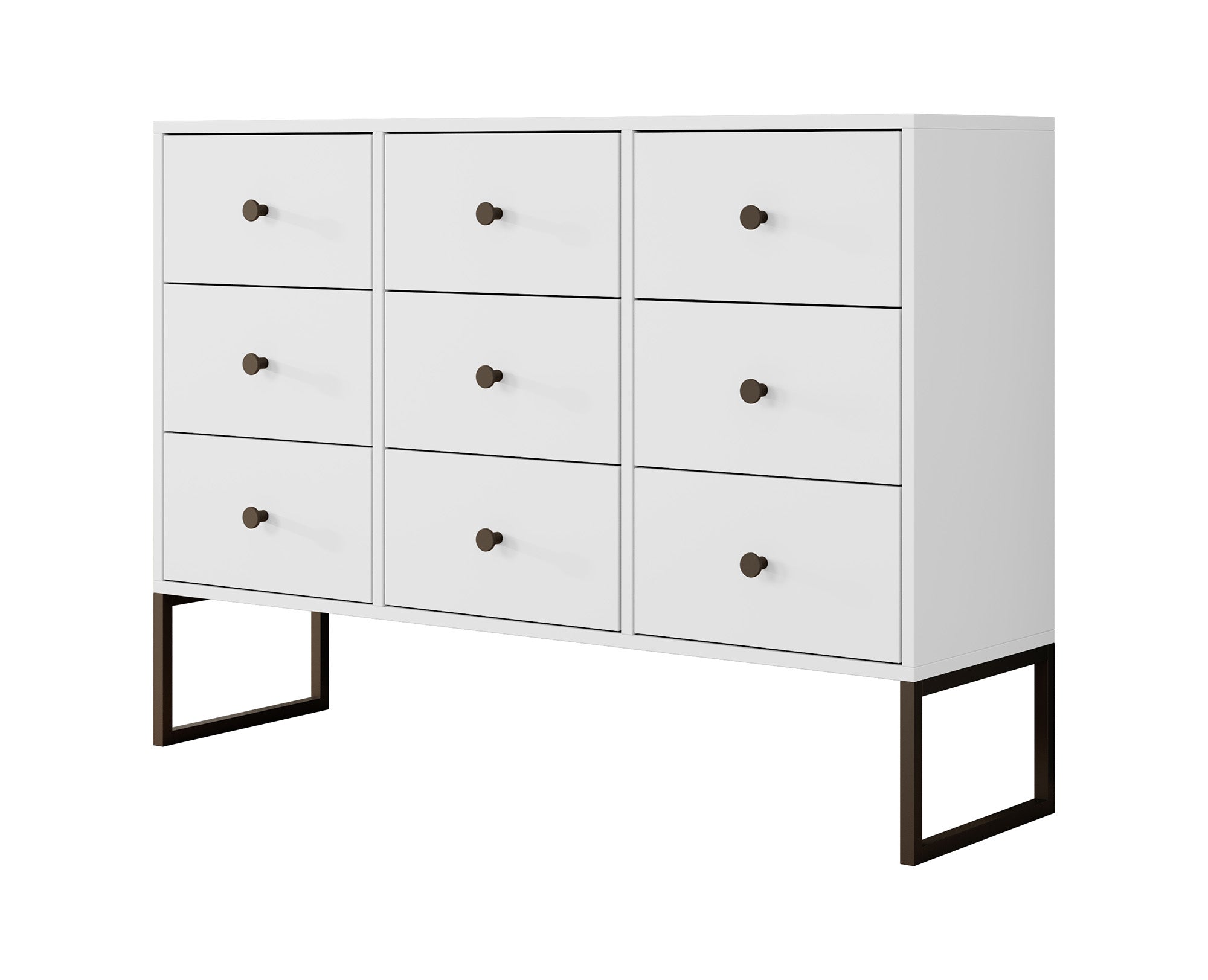 Ladekast Lyndall - Wit - 115 cm