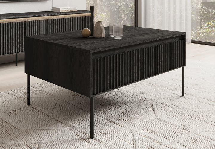 Timoteo - Salontafel met opbergruimte - Zwart