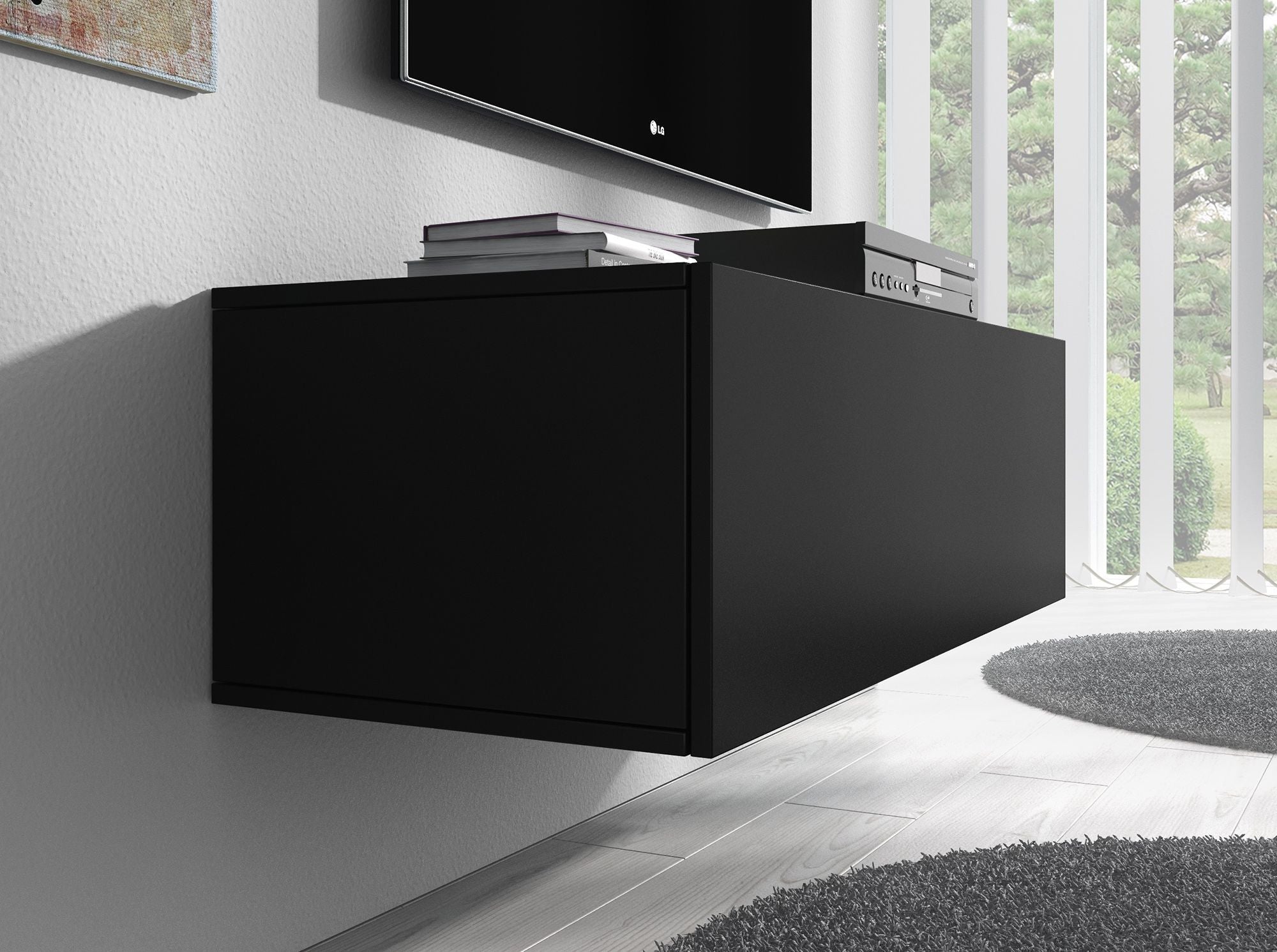 Flame - TV-Meubel - Mat zwart  - 100 cm