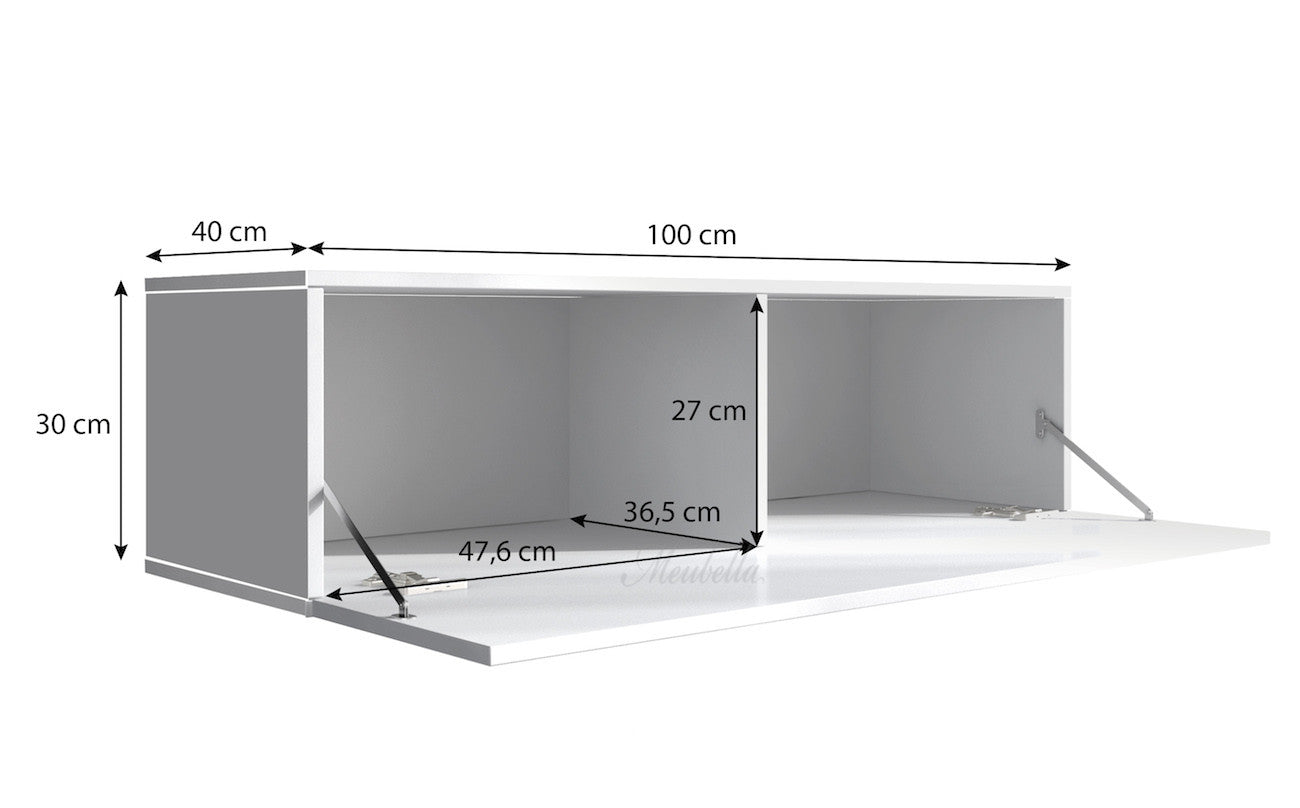 Flame - TV-Meubel - Mat zwart  - 100 cm