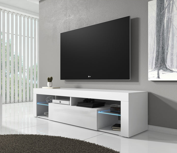 Fancy - TV-Meubel - Wit - 140 cm - met led