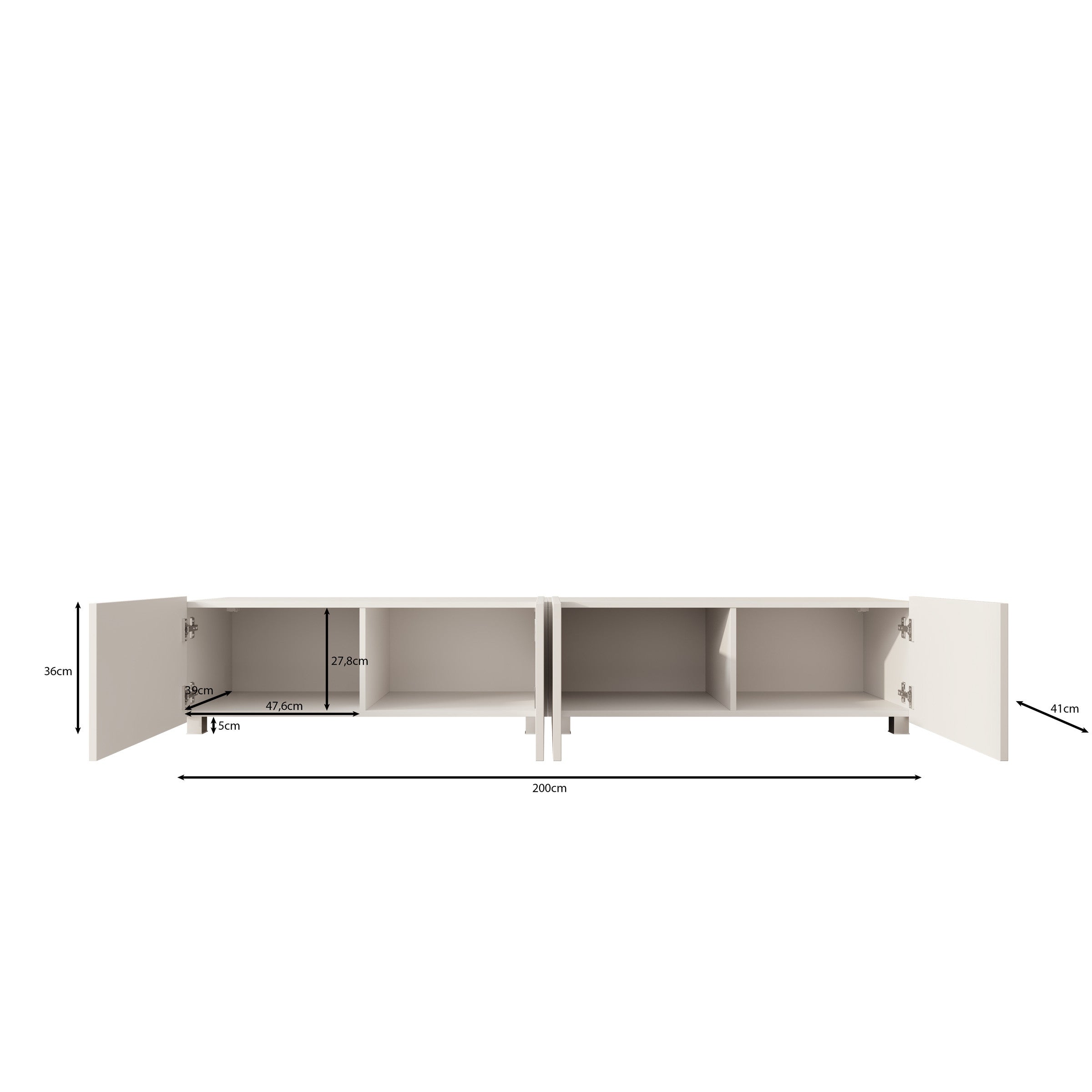 Kenderes - TV-Meubel - Wit