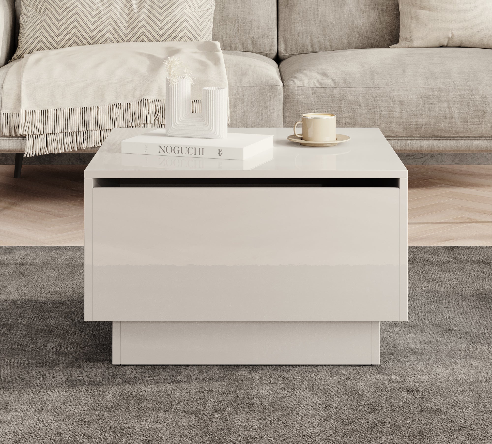 Micha - Salontafel met opbergruimte - Wit