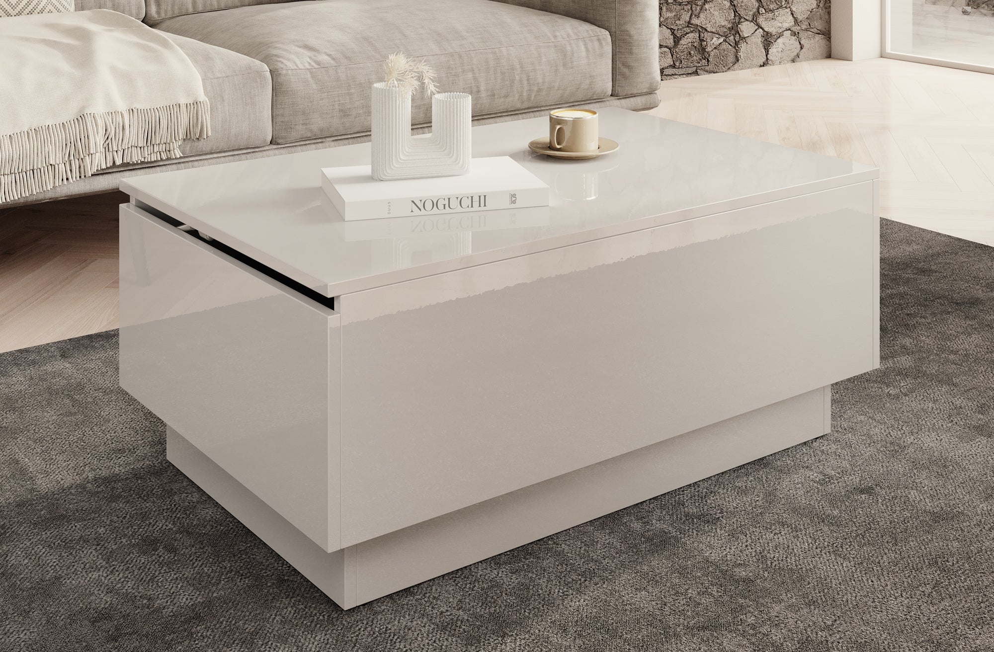 Micha - Salontafel met opbergruimte - Wit