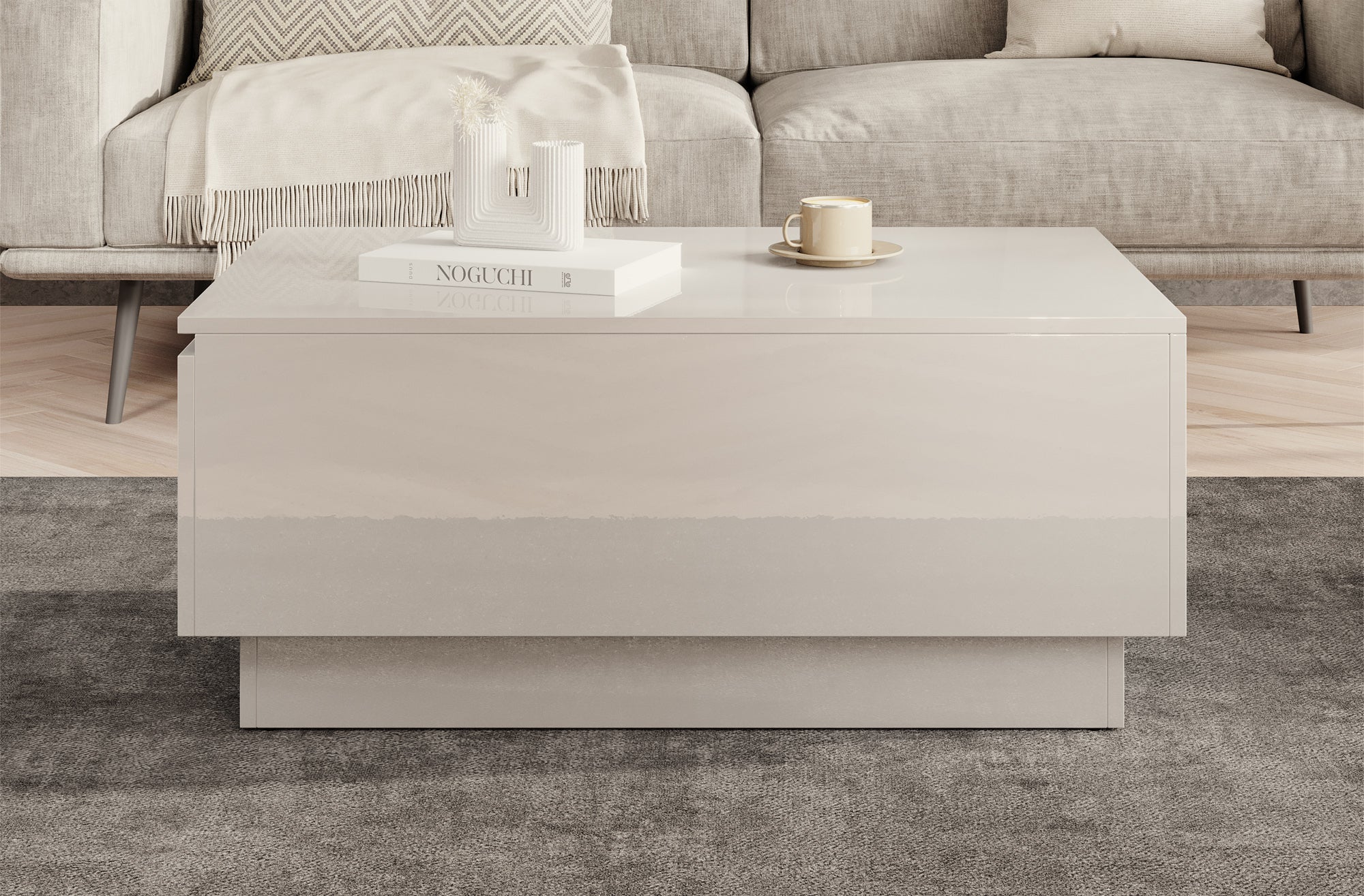 Micha - Salontafel met opbergruimte - Wit