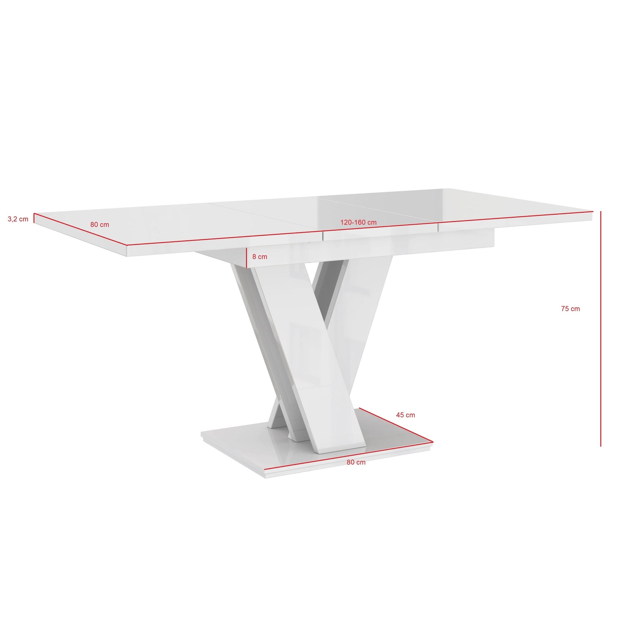 Moris - Eetkamertafel - Zwart/marmerlook - 120x80x75 cm