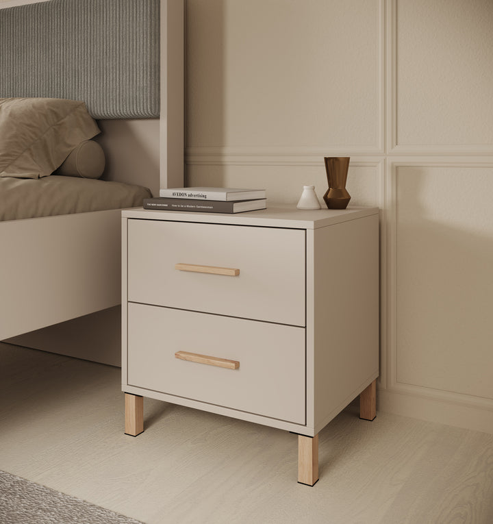 Bahia - Nachtkastje 2 lades - Beige