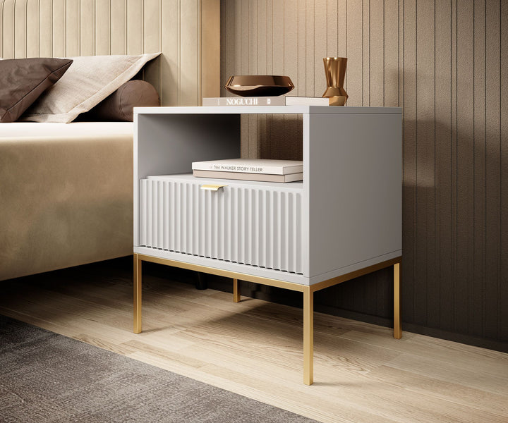 Navil 2 - Nachtkastje - Wit