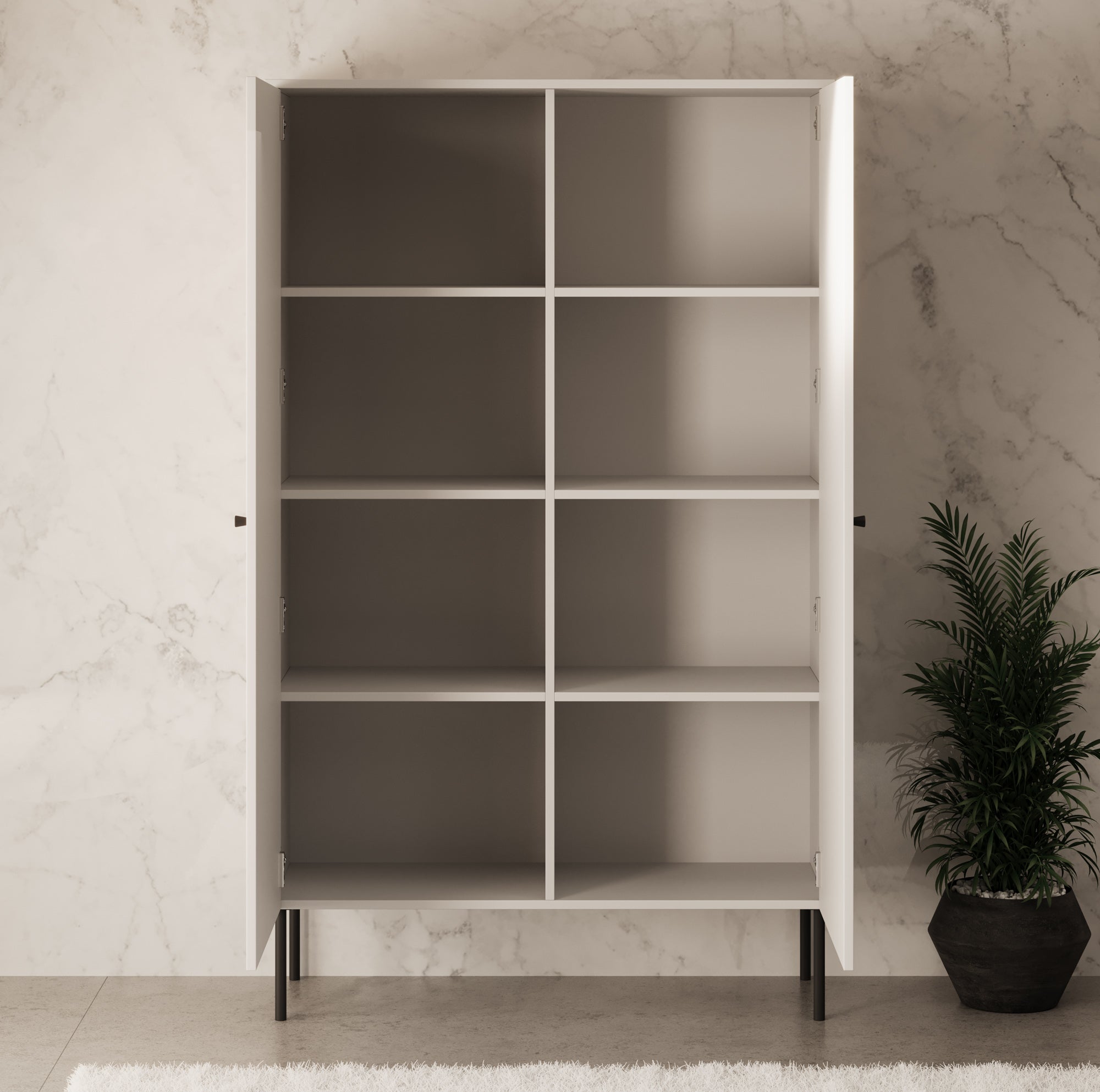 Pierson - Opbergkast - Wit - 100x39x166 cm