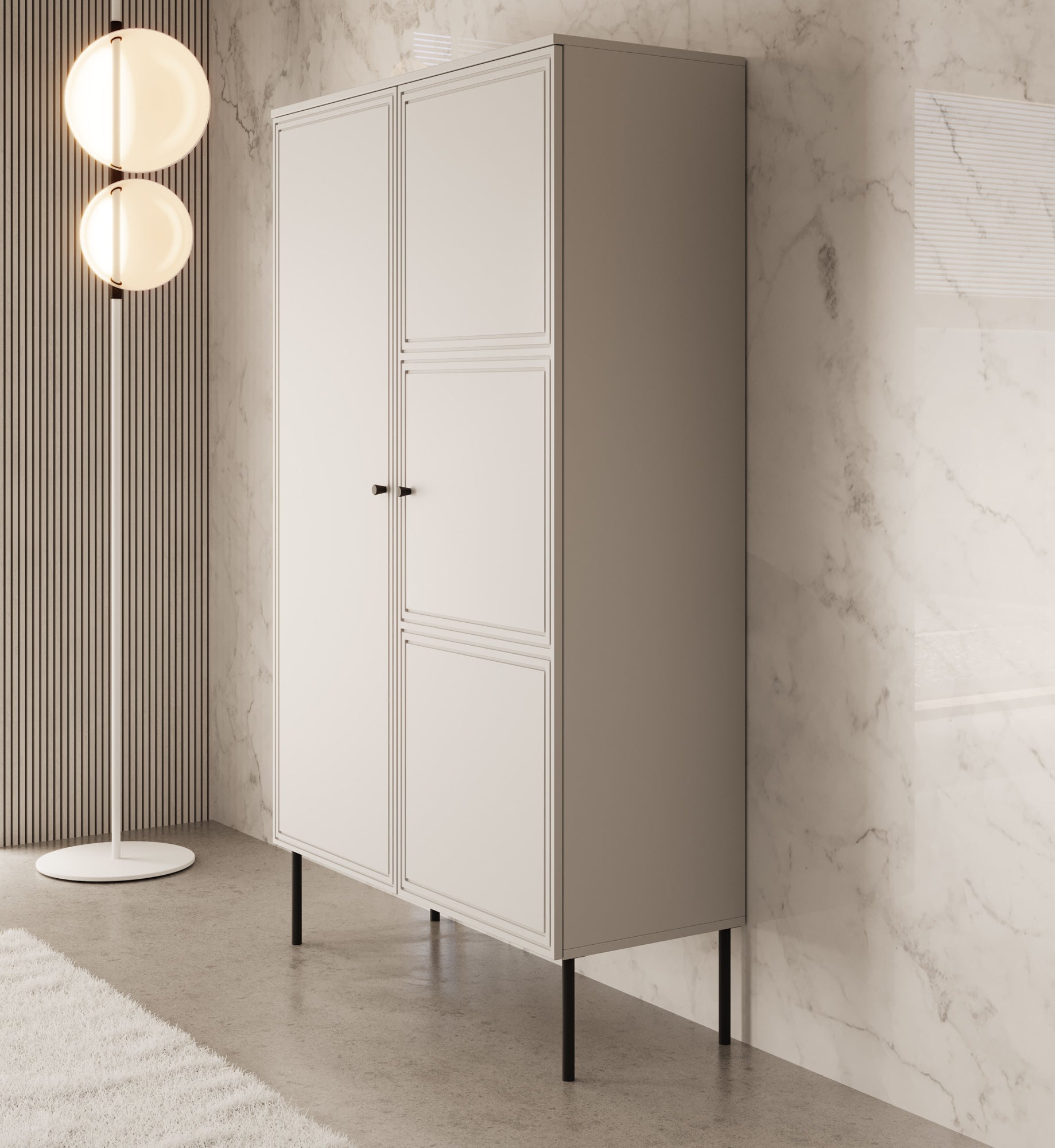 Pierson - Opbergkast - Wit - 100x39x166 cm