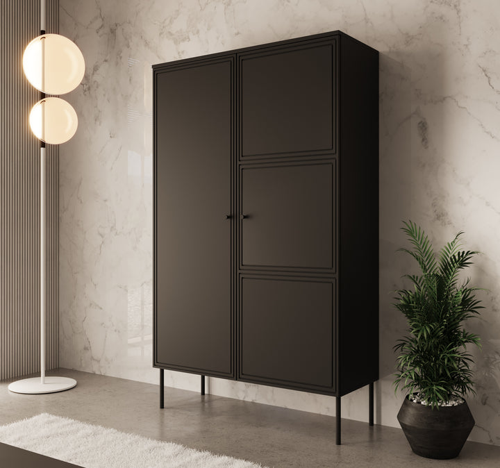 Pierson - Opbergkast - Zwart - 100x39x166 cm