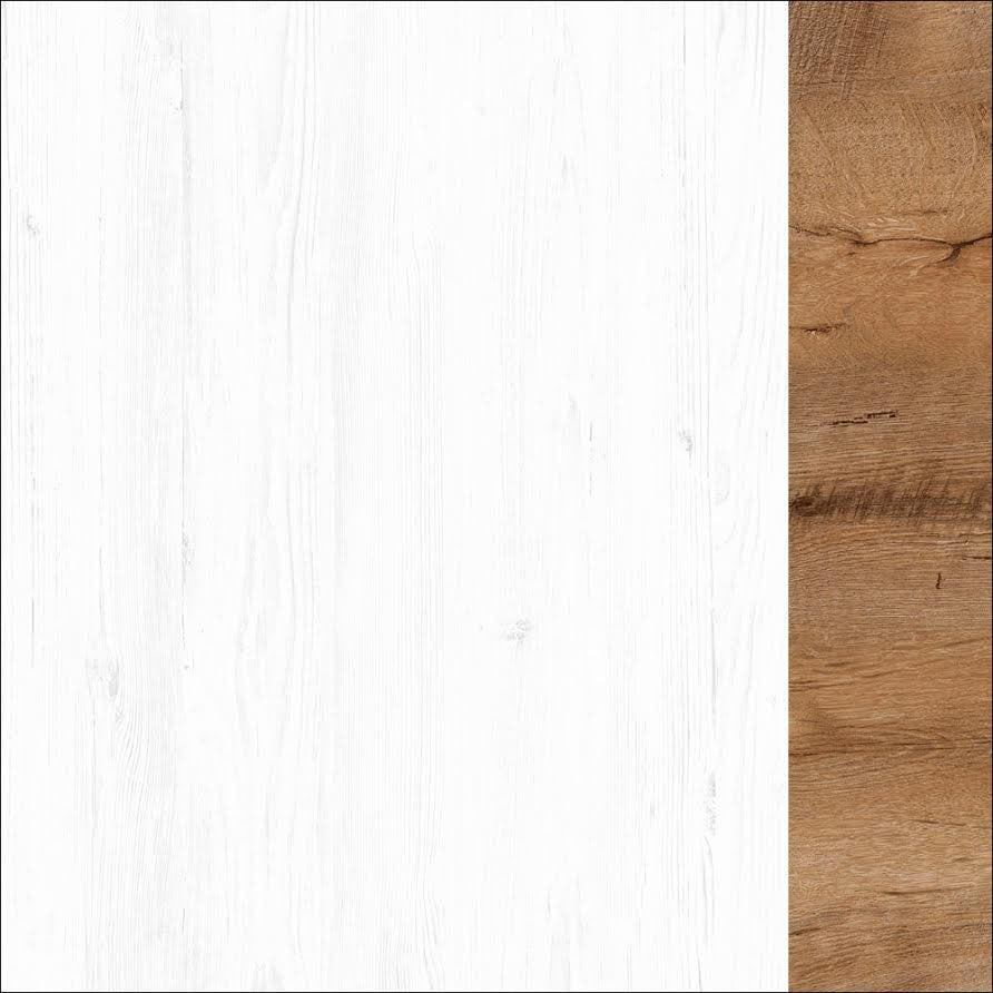 Parello 7 - Buffetkast - Wit/eiken - 130x43x199 cm