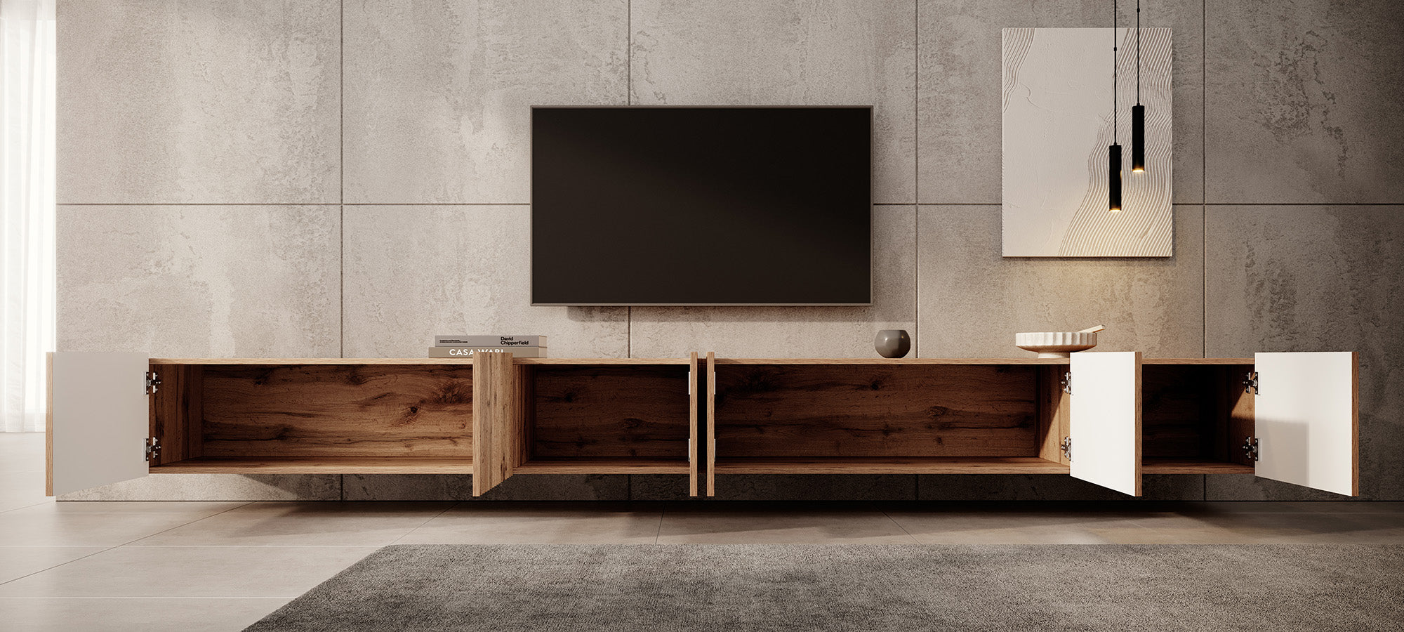 Pepinos - TV-Meubel - Eiken - 300 cm