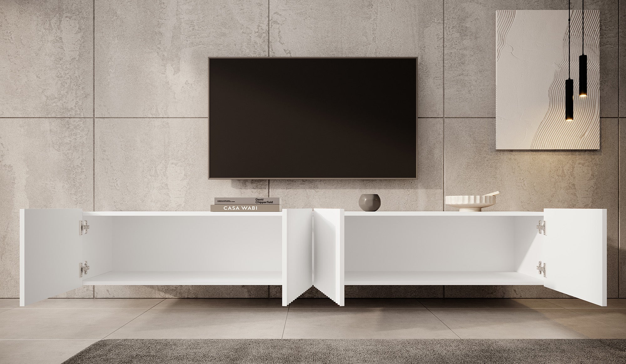 Pepinos - TV-Meubel - Wit - 200 cm