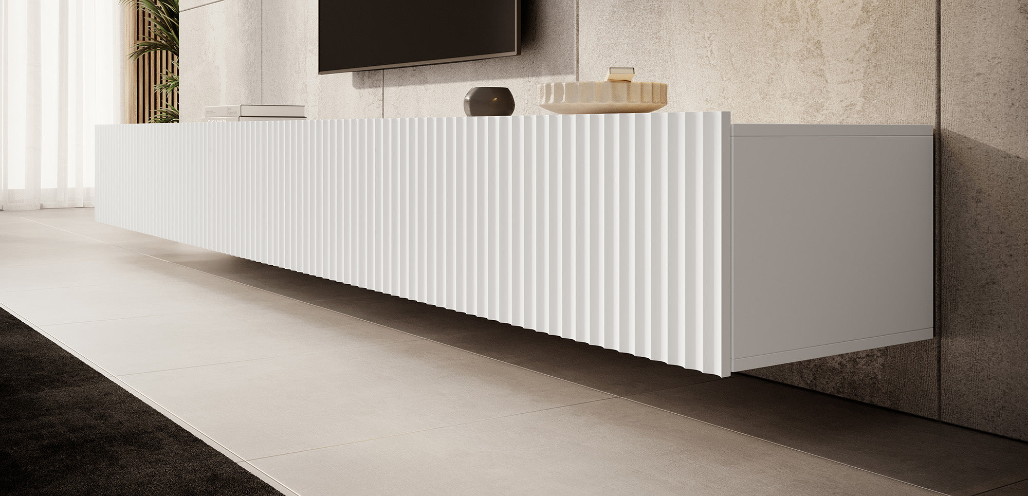 Pepinos - TV-Meubel - Wit - 300 cm