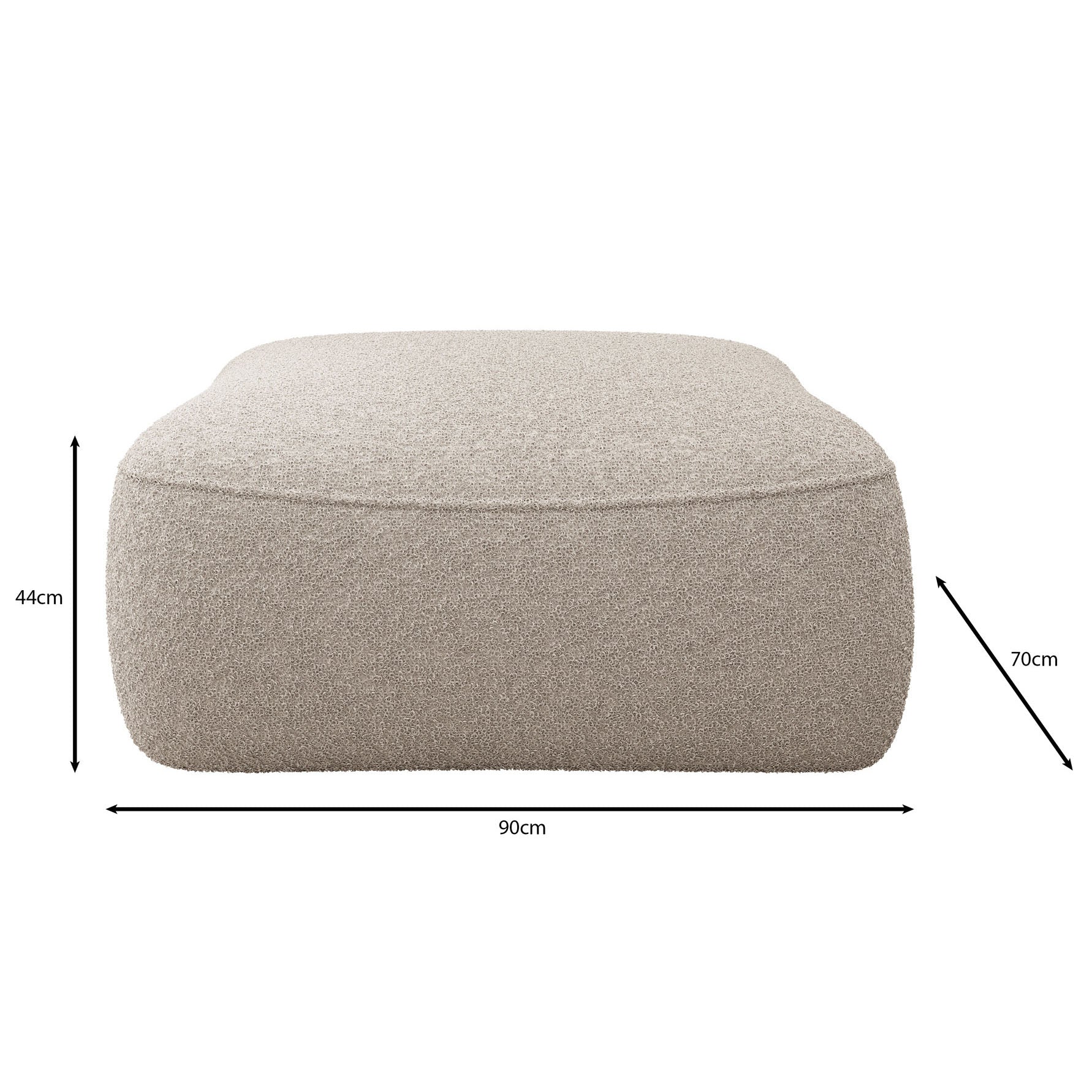 Caesar - Poef - Teddystof beige