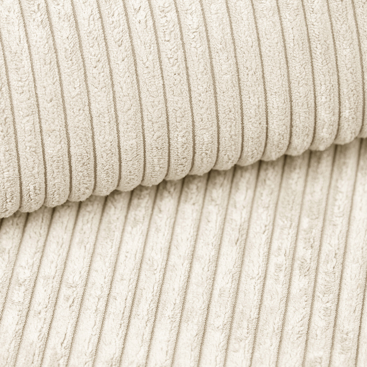 Florencio - Hoekbank 3-zits met CL - Ribstof beige - Rechts