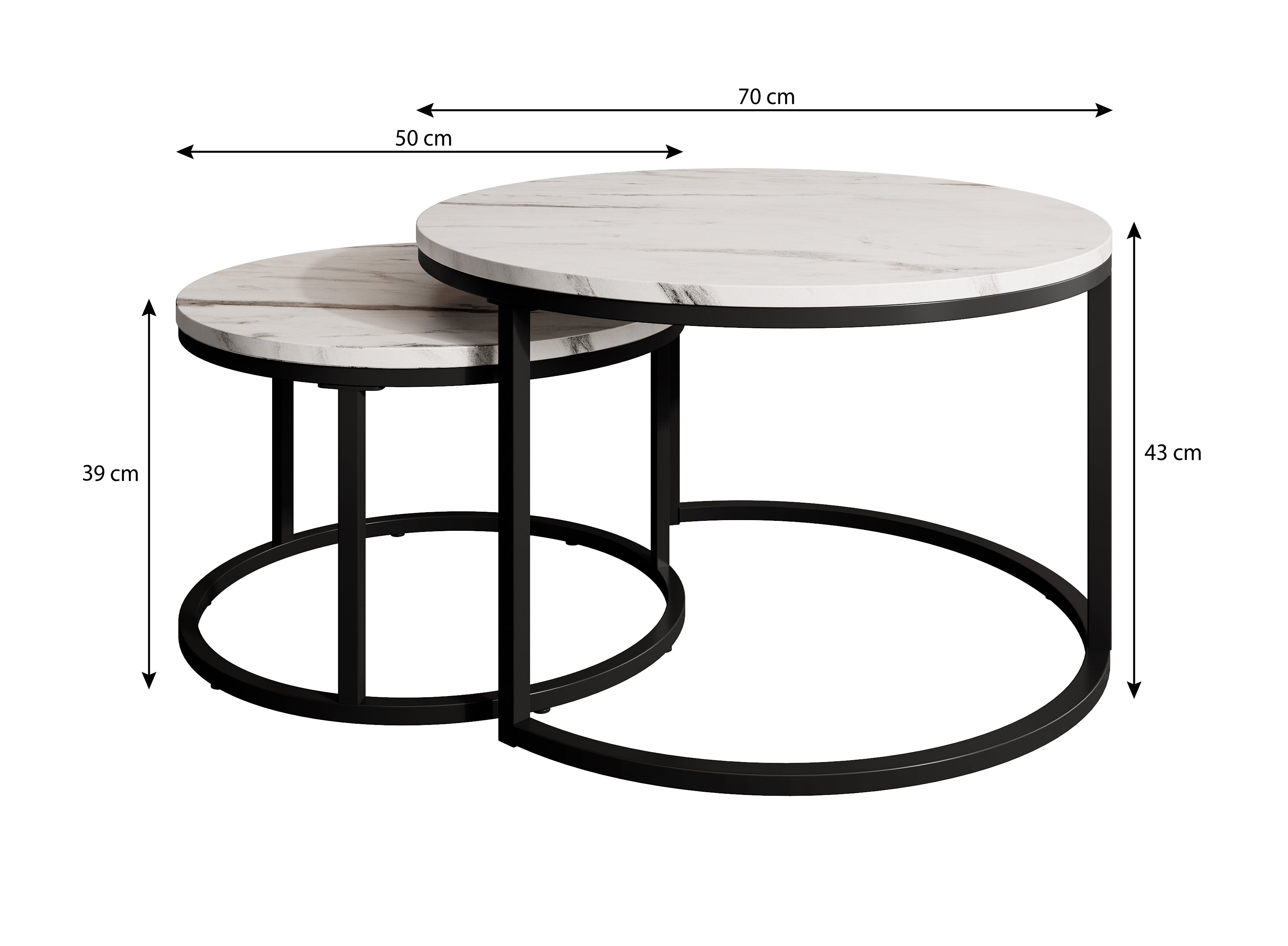 Rica - Salontafel set van 2 - Eiken