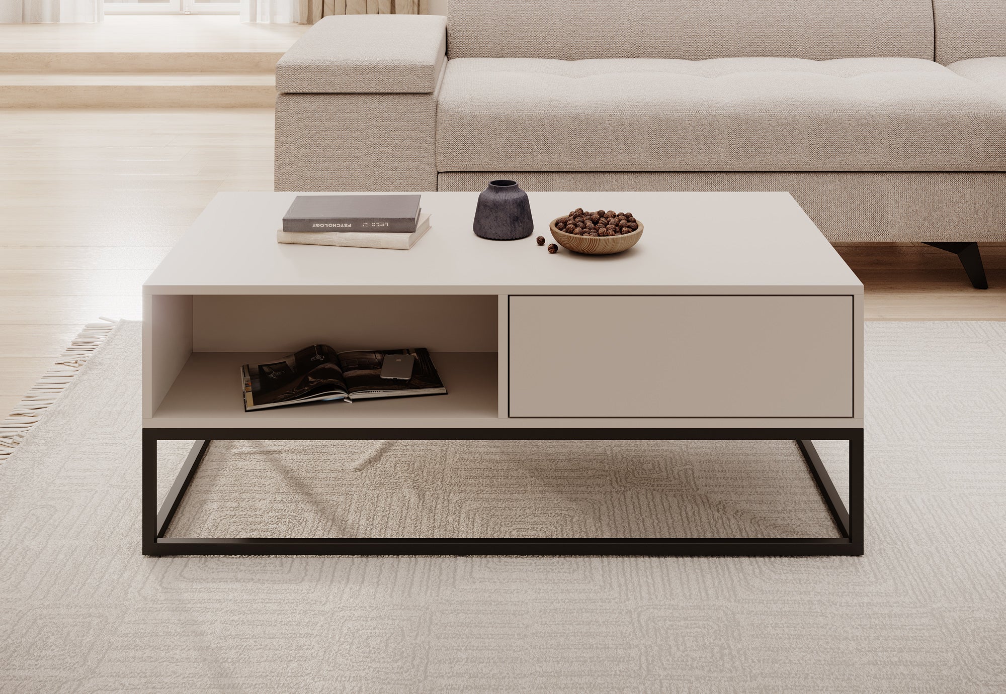 Delta - Salontafel met lades - Beige