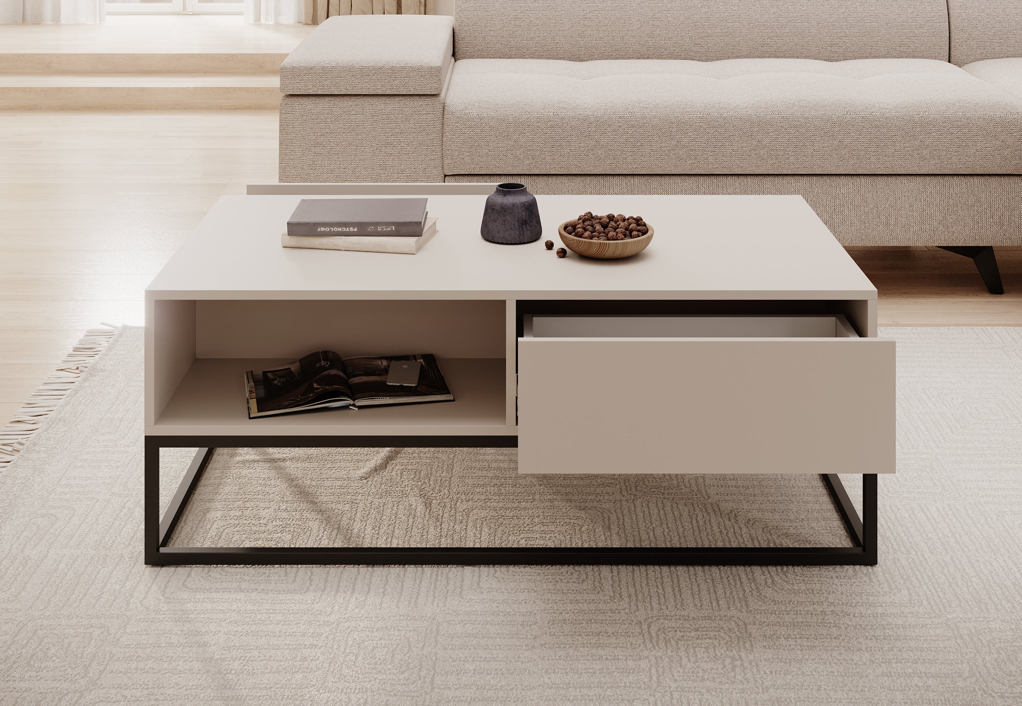 Delta - Salontafel met lades - Beige