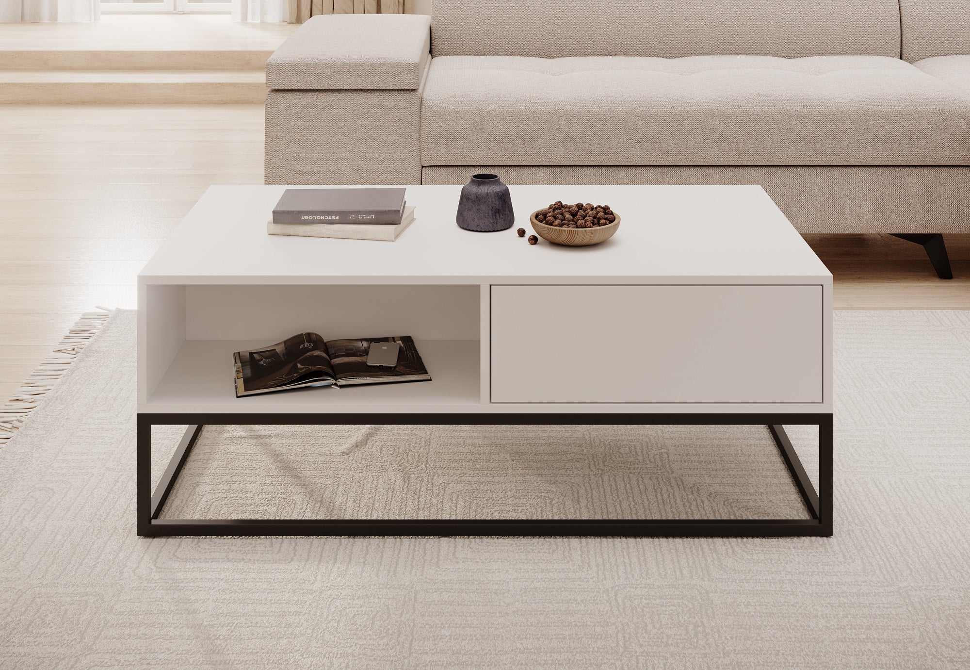 Delta - Salontafel met lades - Wit