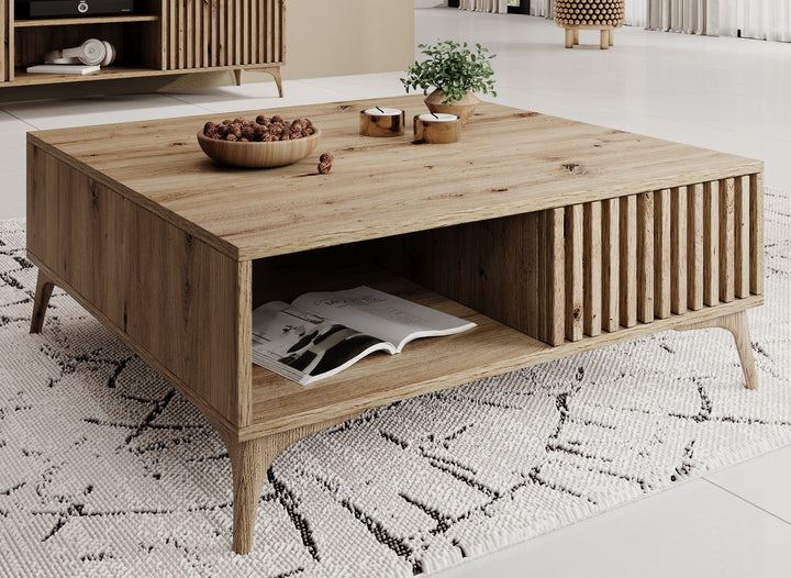 Evy - Salontafel met lade - Eiken