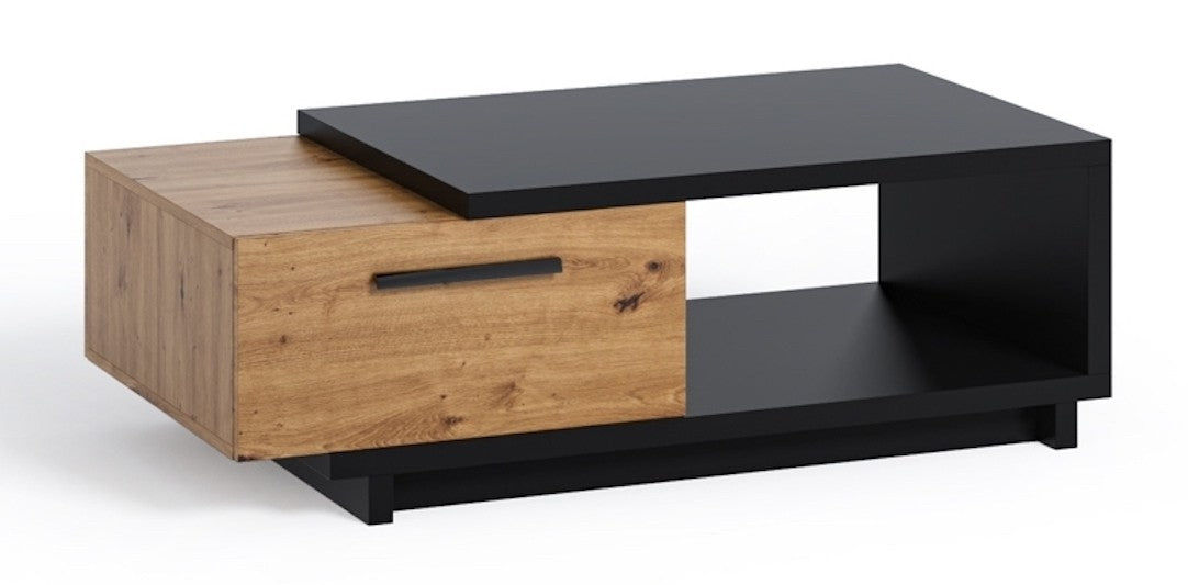 Incala - Salontafel 2 lades - Eiken/zwart