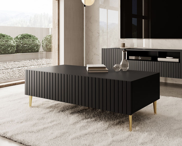 King - Salontafel 2 lades - Zwart