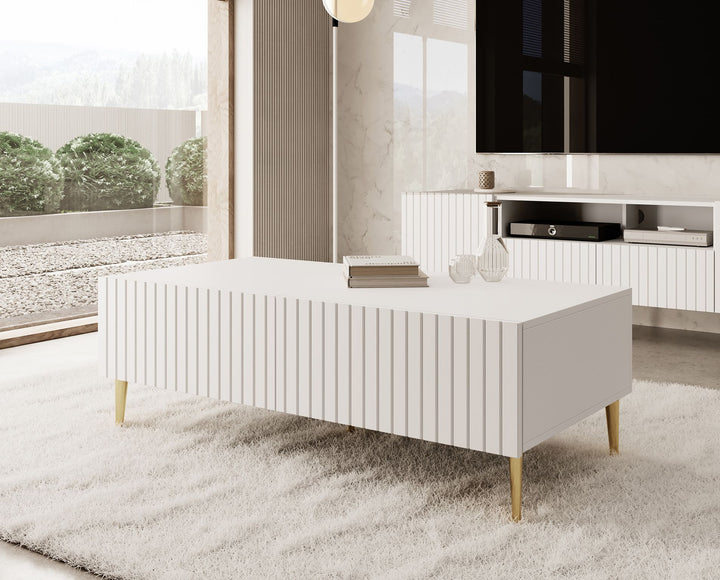 King - Salontafel 2 lades - Wit