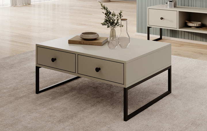 Lyndall - Salontafel 2 lades - Beige