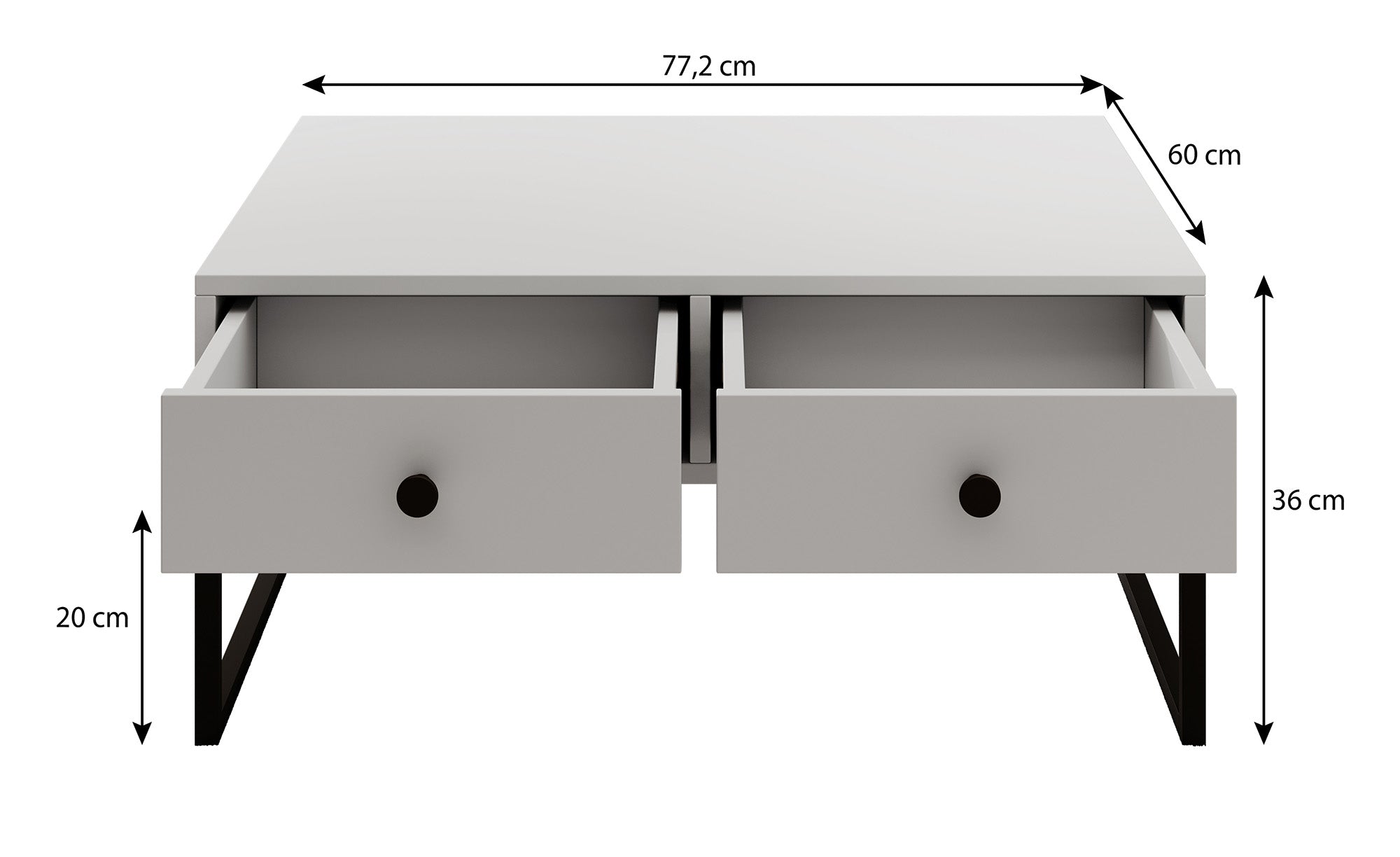 Lyndall - Salontafel 2 lades - Beige