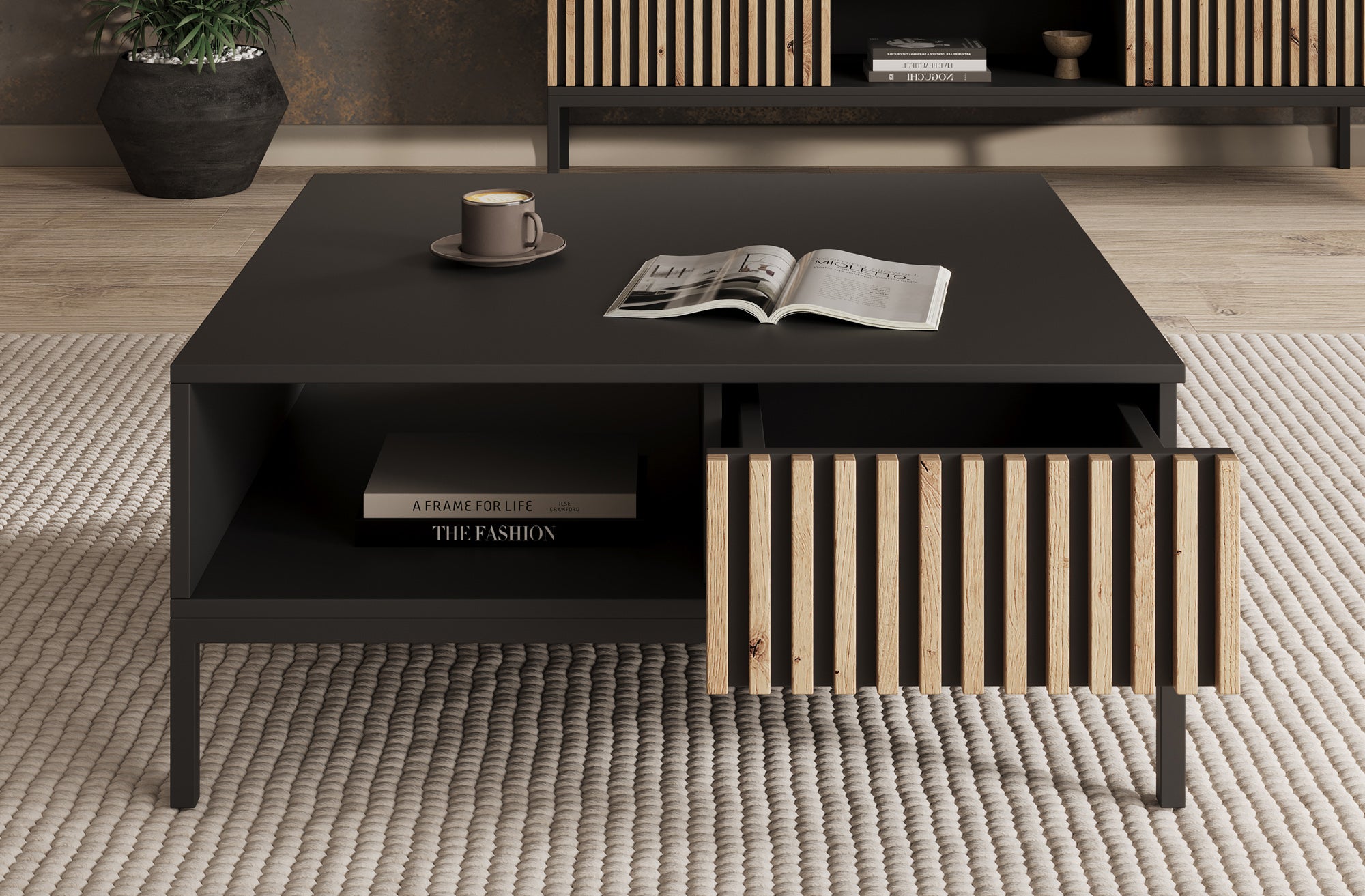 Marbella - Salontafel met lade - Zwart