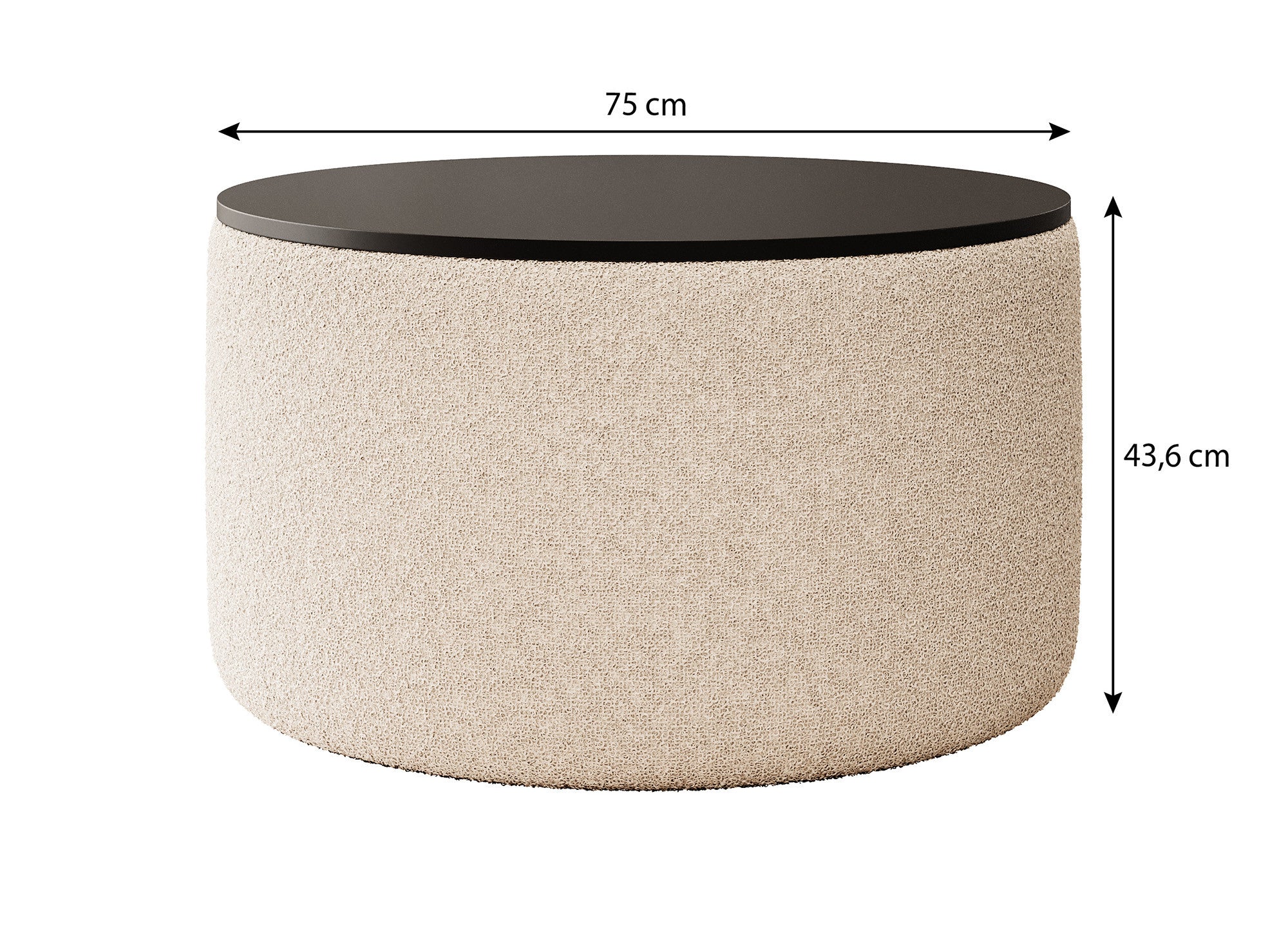 Marcio - Salontafel - Teddystof beige