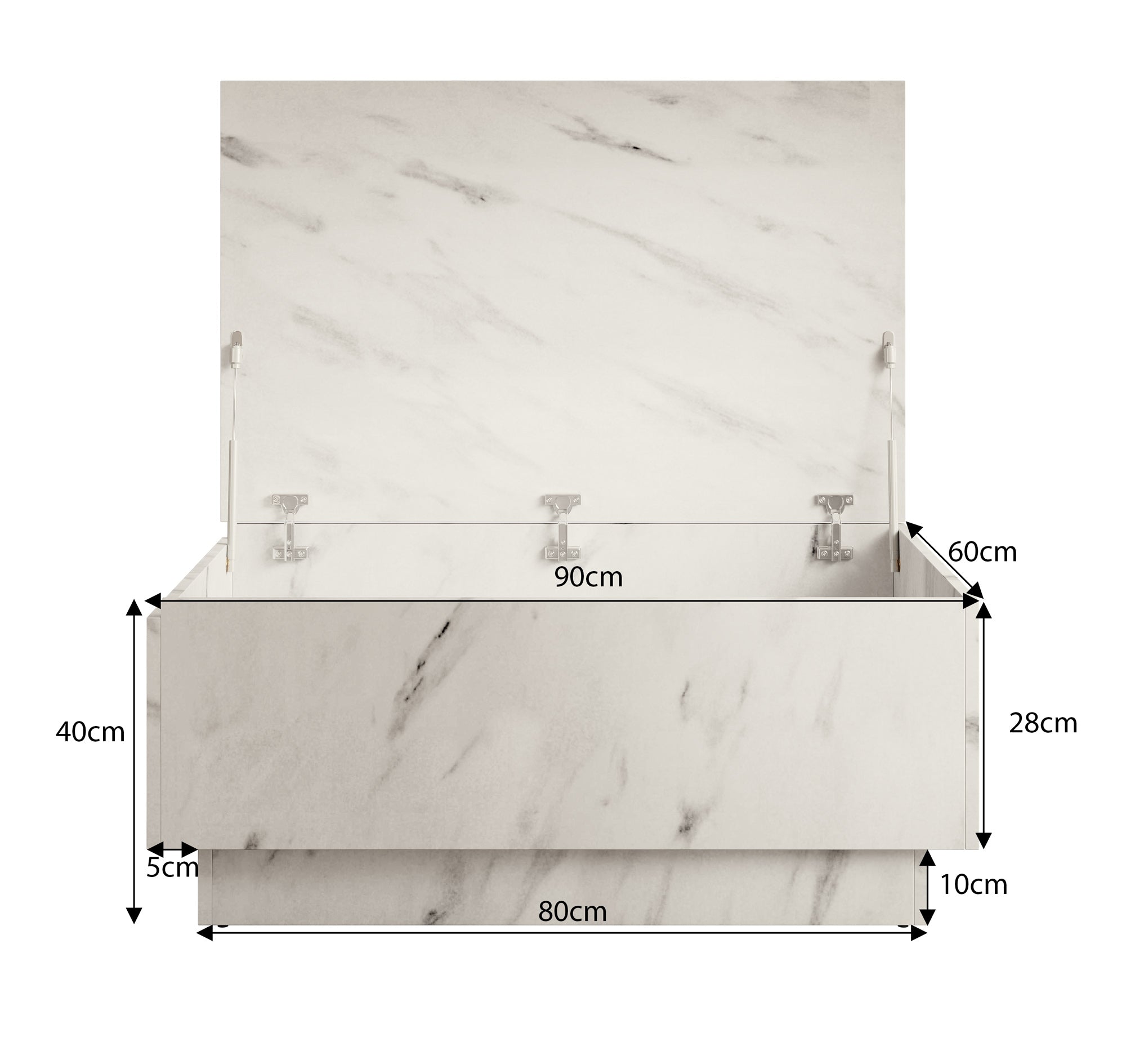Micha - Salontafel met opbergruimte - Wit