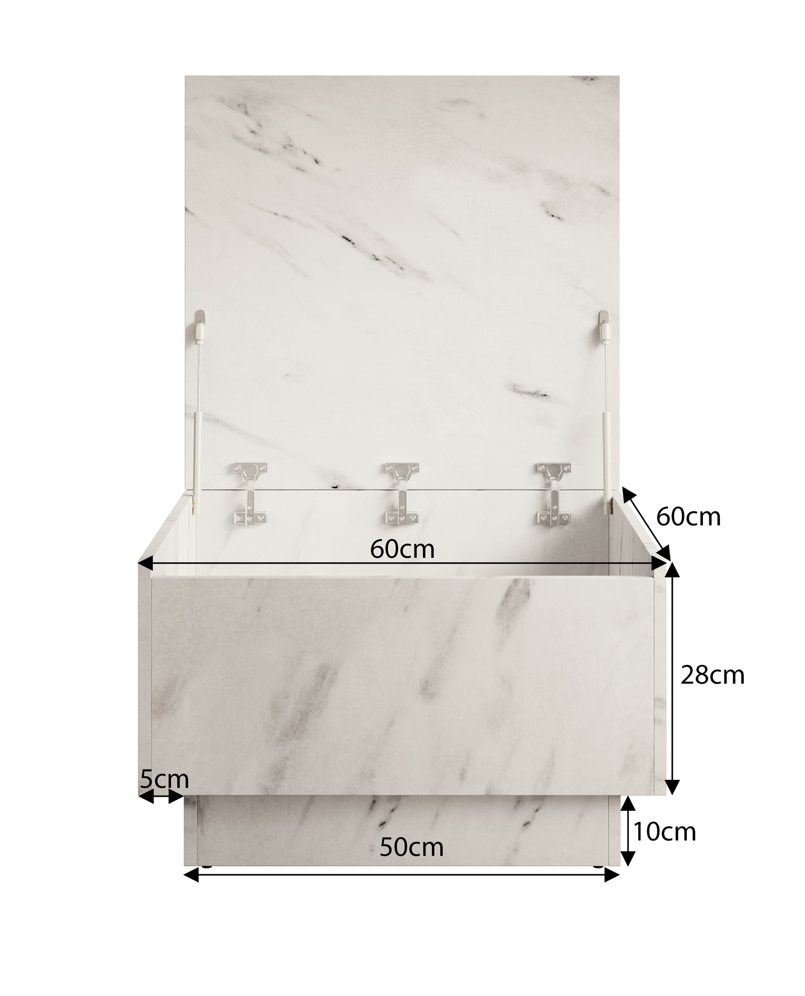 Micha - Salontafel met opbergruimte - Wit