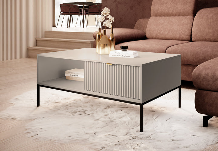 Navil - Salontafel met 2 lades - Beige