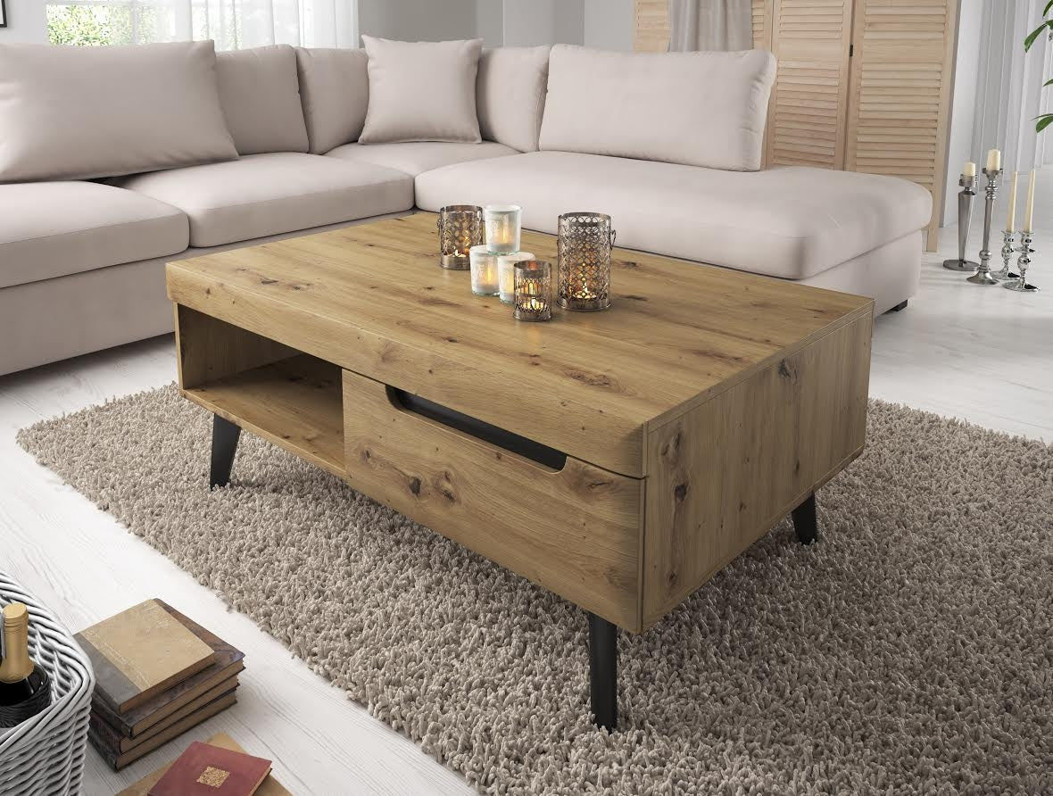 Nebraska - Salontafel 2 lades - Eiken