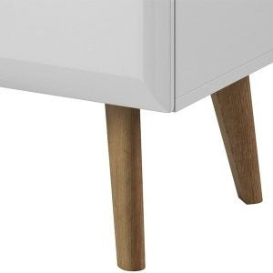 Nebraska - Salontafel 2 lades - Wit/eiken