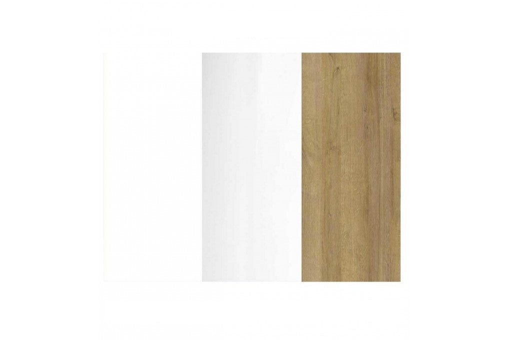 Nebraska - Salontafel 2 lades - Wit/eiken