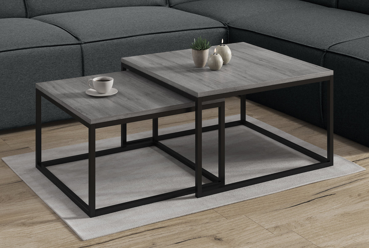 Styler - Salontafel set van 2 - Grijs/eiken