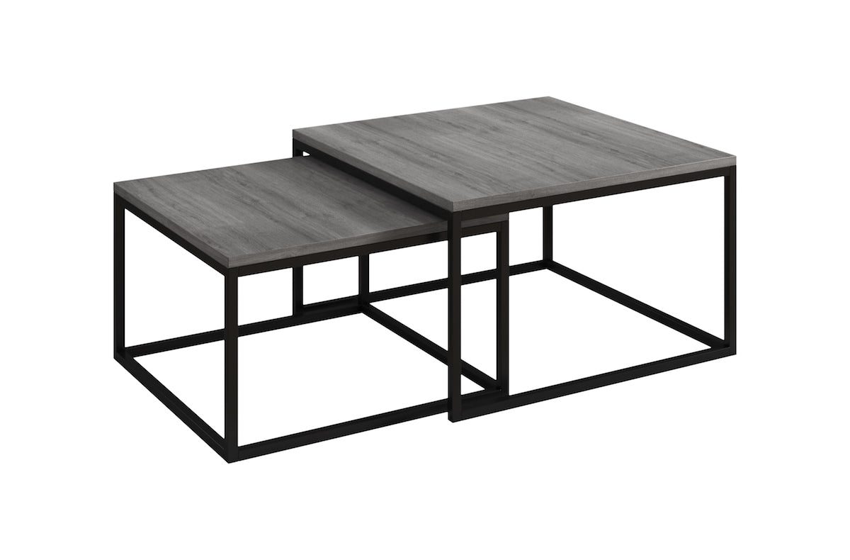 Styler - Salontafel set van 2 - Grijs/eiken