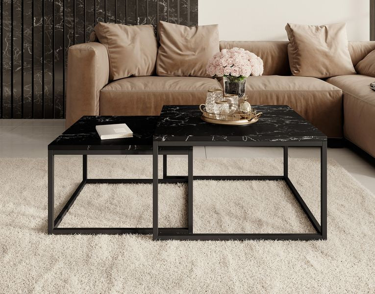 Styler - Salontafel set van 2 - Zwart marmerlook