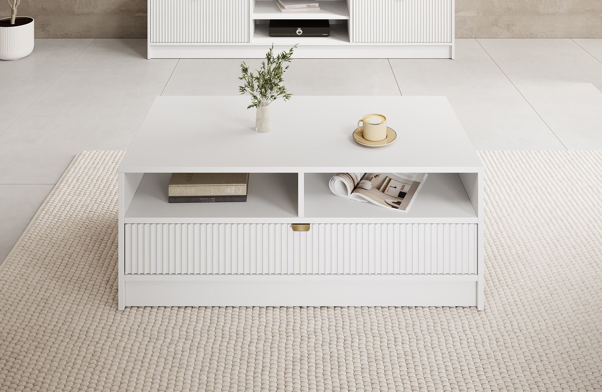 Tavares - Salontafel met lade - Wit