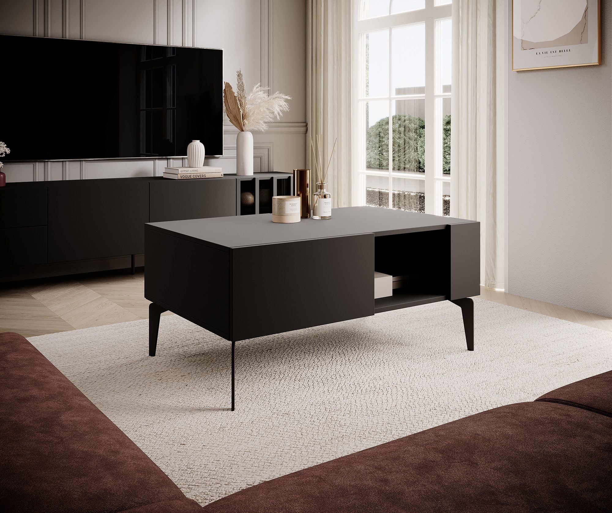 Torres - Salontafel 2 lades - Antraciet